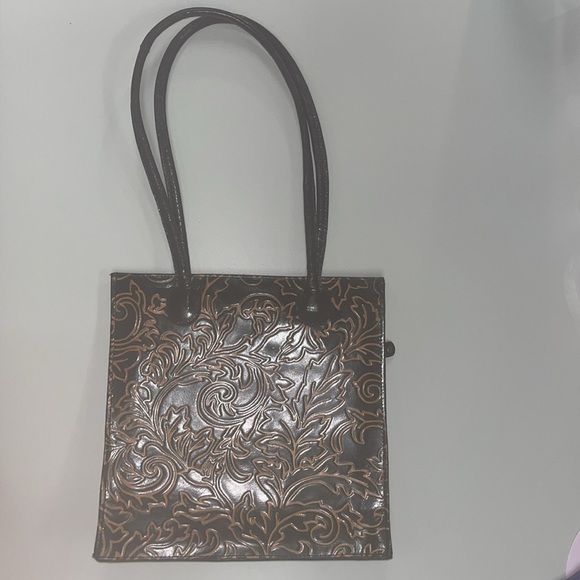 Made in India Black & Tan Leather Shoulder / Tote Bag - Picture 1 of 14